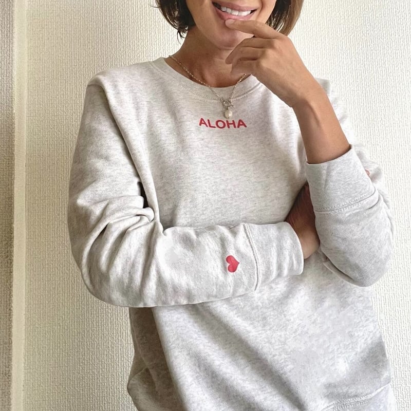 REDロゴALOHA♡ライトトレーナー | and Sea
