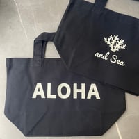 ALOHA and Sea珊瑚　トートバックMサイズ