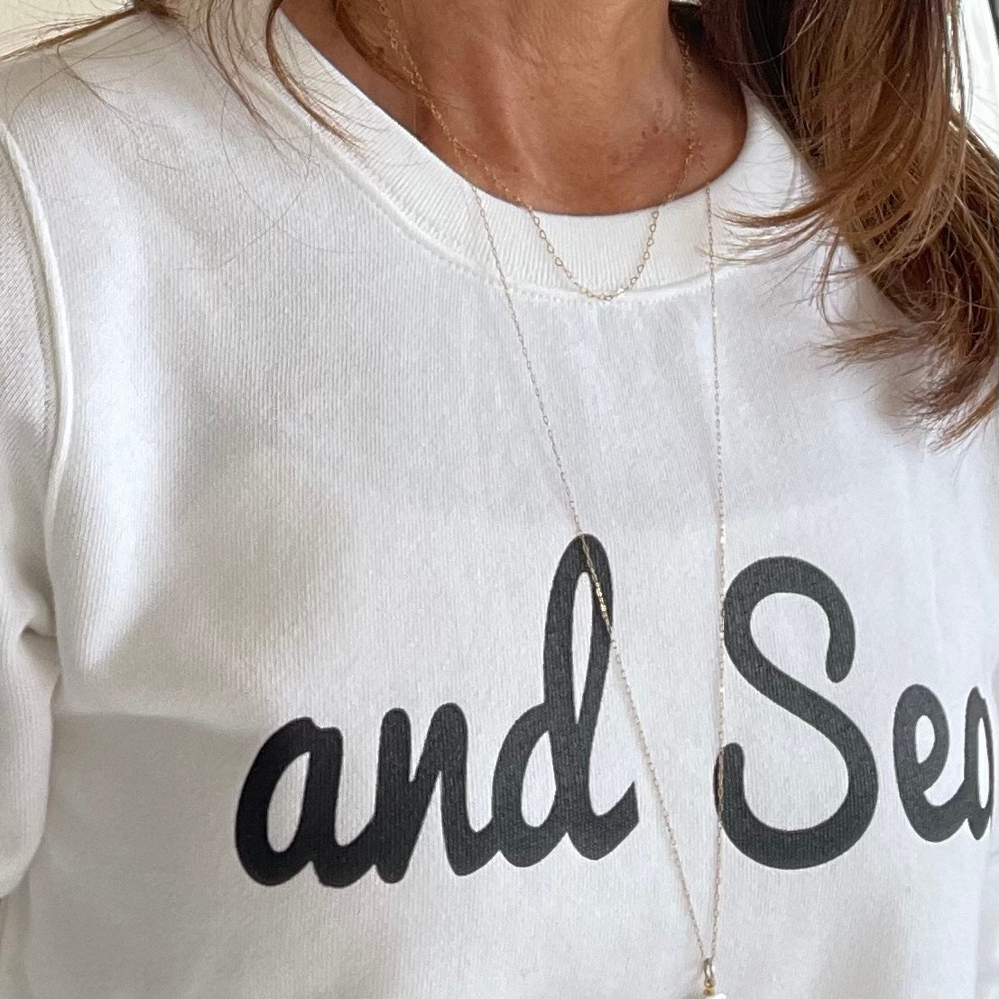 and Sea(大きめロゴ) ライトトレーナー | and Sea