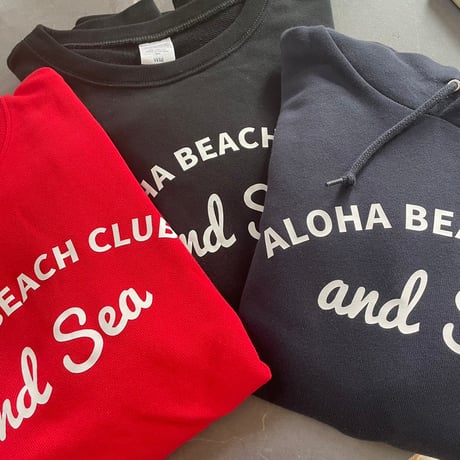 ALOHA BEACH CLUB ライトトレーナー  ホワイトロゴ