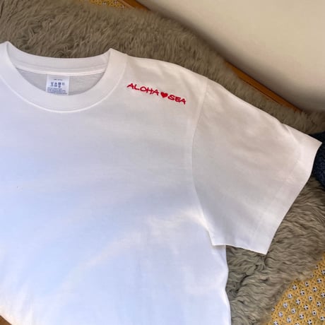 刺繍Tシャツ　ALOHA❤︎SEA