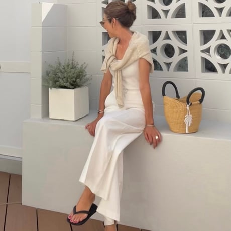 リネン 混カーディガン