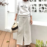 ライトグレーデニムロングスカート