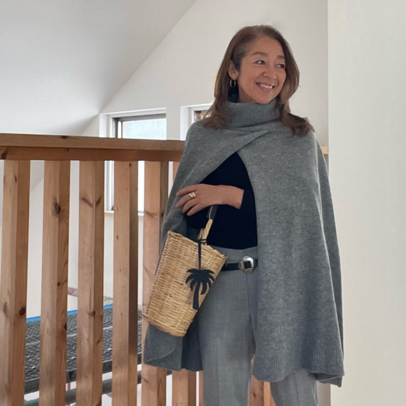 ニットポンチョ | and Sea