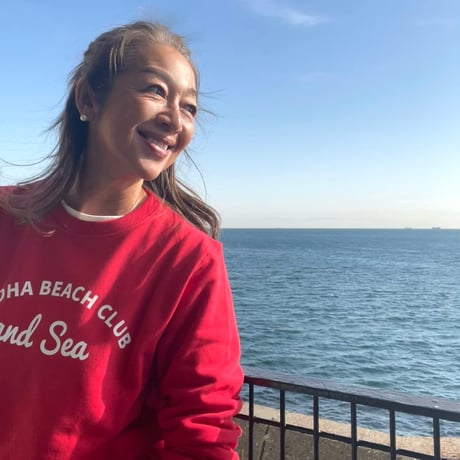 ALOHA BEACH CLUB ライトトレーナー  ホワイトロゴ