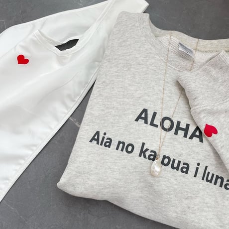 ALOHA♡付きライトトレーナー