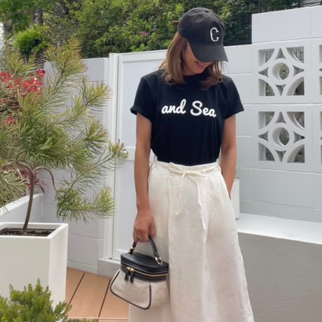 amd Sea ホワイトロゴ　半袖Tシャツ