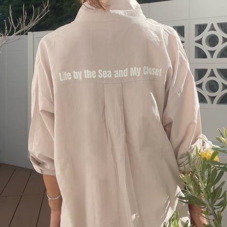 ロゴ入りロングシャツ