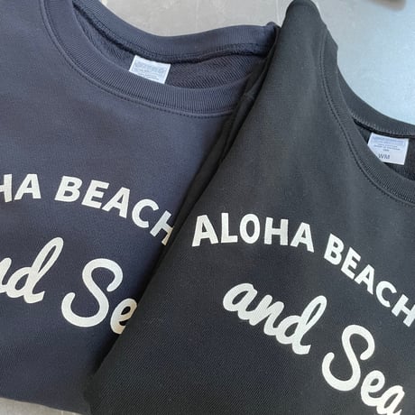 ALOHA BEACH CLUB ライトトレーナー  ホワイトロゴ