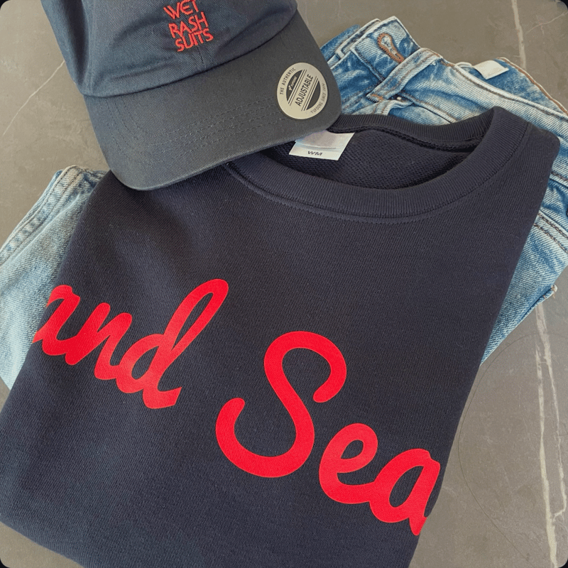 and Sea(大きめロゴ) ライトトレーナー | and Sea