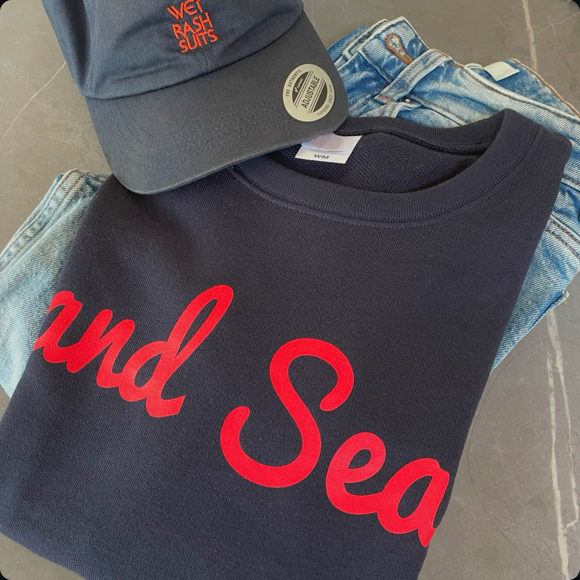 and Sea(大きめロゴ) ライトトレーナー | and Sea