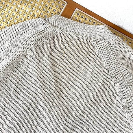 リネン 混カーディガン