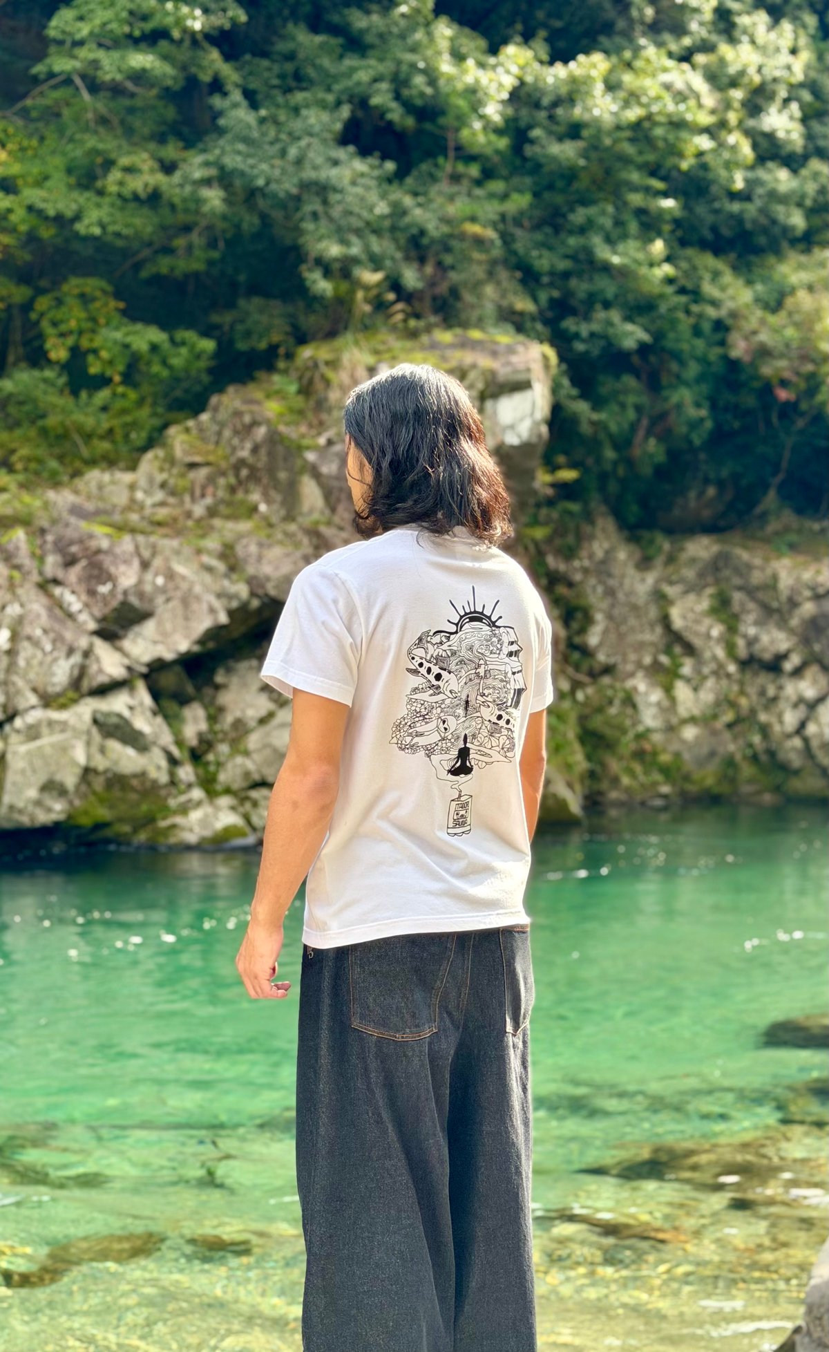 T shirt-『悟り』WHITE | ITADORI SAUNA