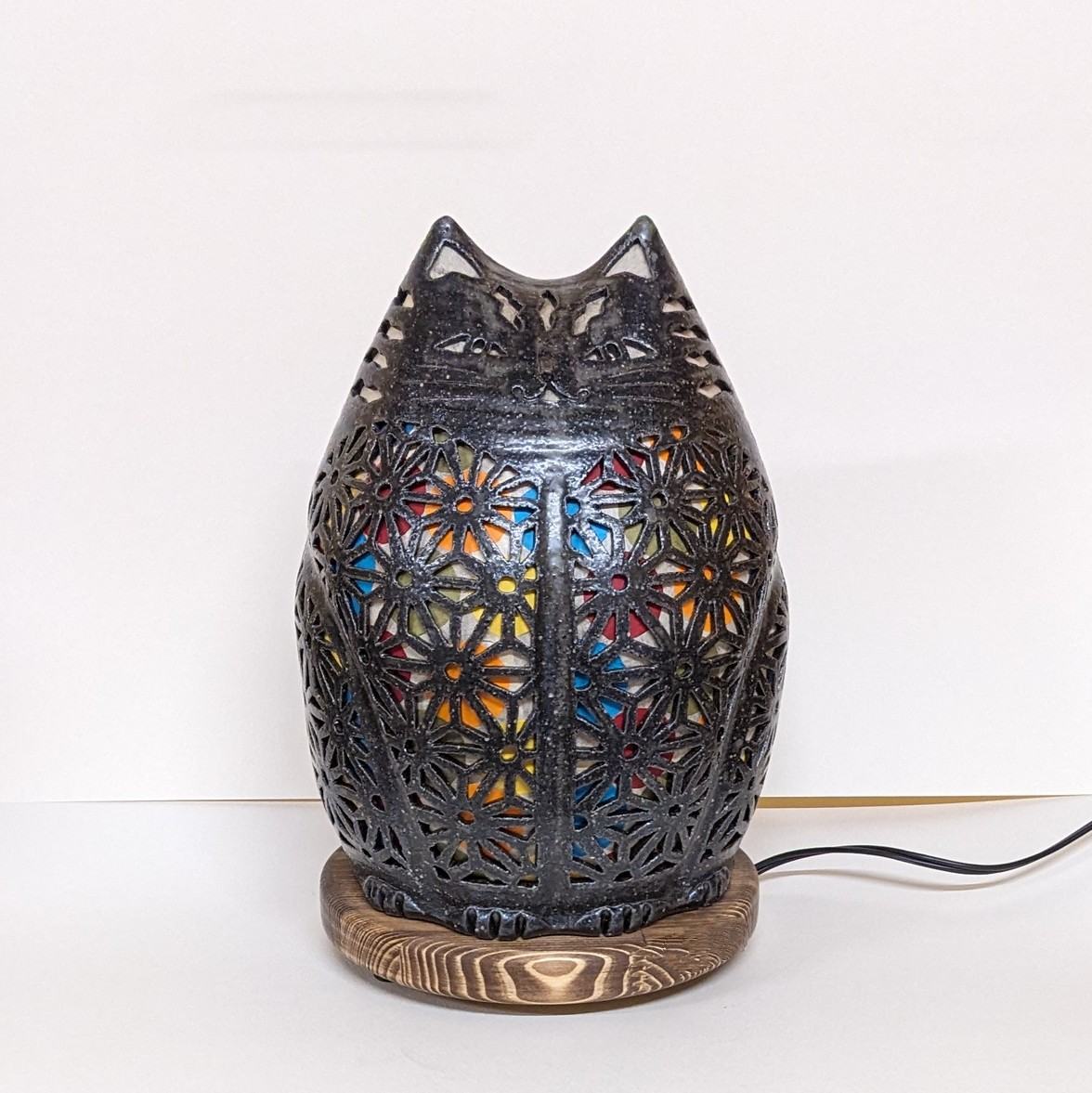 陶ランプ/黒猫/彩り | 太宰屋