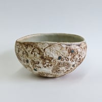 丸カップ　小鉢　草模様　白