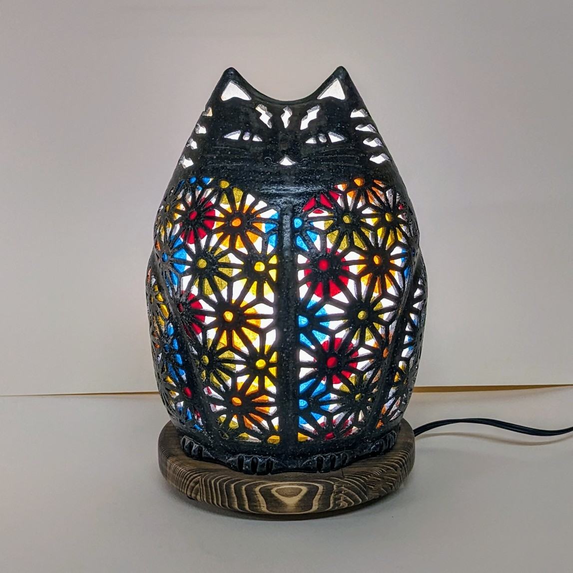 陶ランプ/黒猫/彩り | 太宰屋