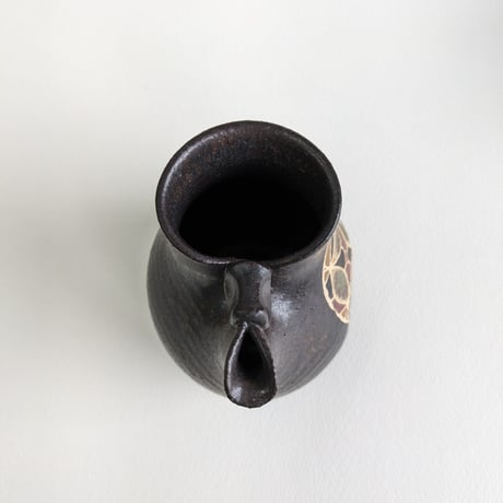酒器　七宝　黒