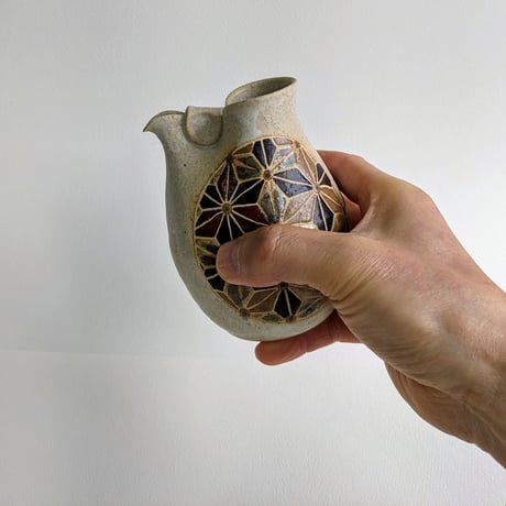酒器麻の葉白