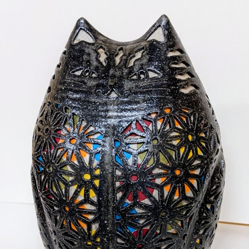 陶ランプ/黒猫/彩り | 太宰屋