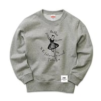 KK original  BALLET sweatshirt  Illustration by Izuru Aminaka (グレー×ブラック)