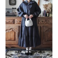 ショールカラーワンピース　BLACK