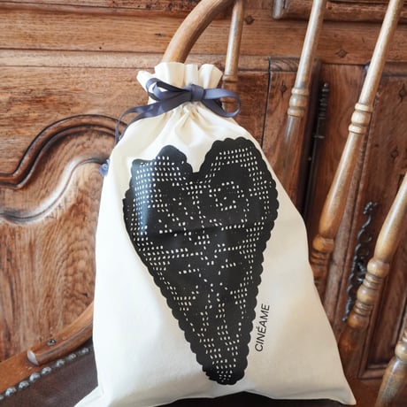 お花ストラップバッグの編みものキット ブラック /Blossom Strap Bag Crochet Kit BLACK