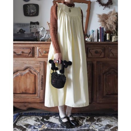 プードルハンドルレースバッグ編みものキット/ Poodle Handle Lace Bag Crochet Kit / Black