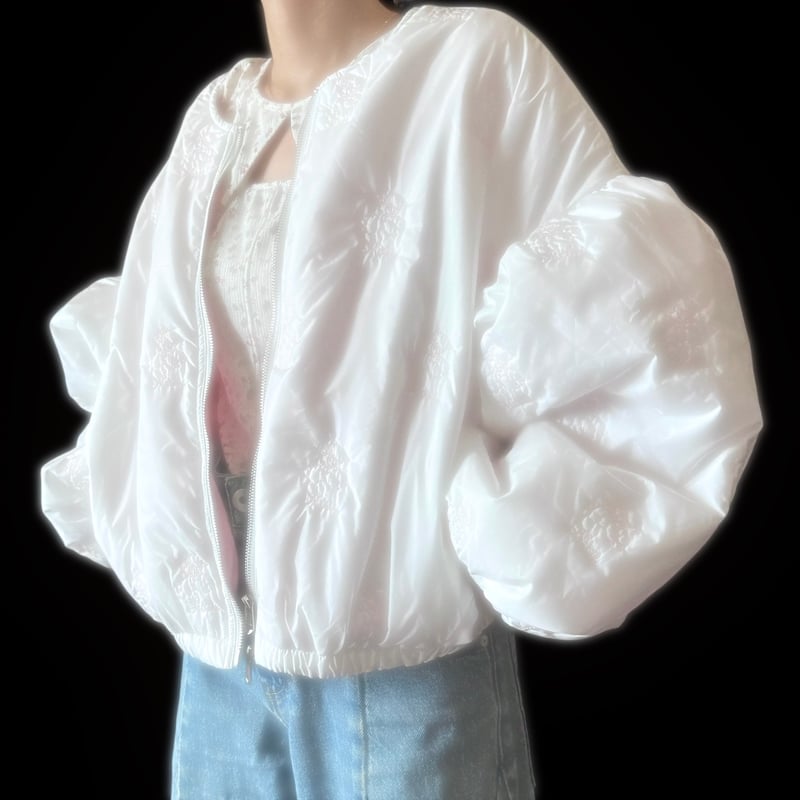ひつじのキルティングブルゾン WHITE | MATILDA's STORE ひつじのキルティングブルゾン WHITE | MATILDA's STORE