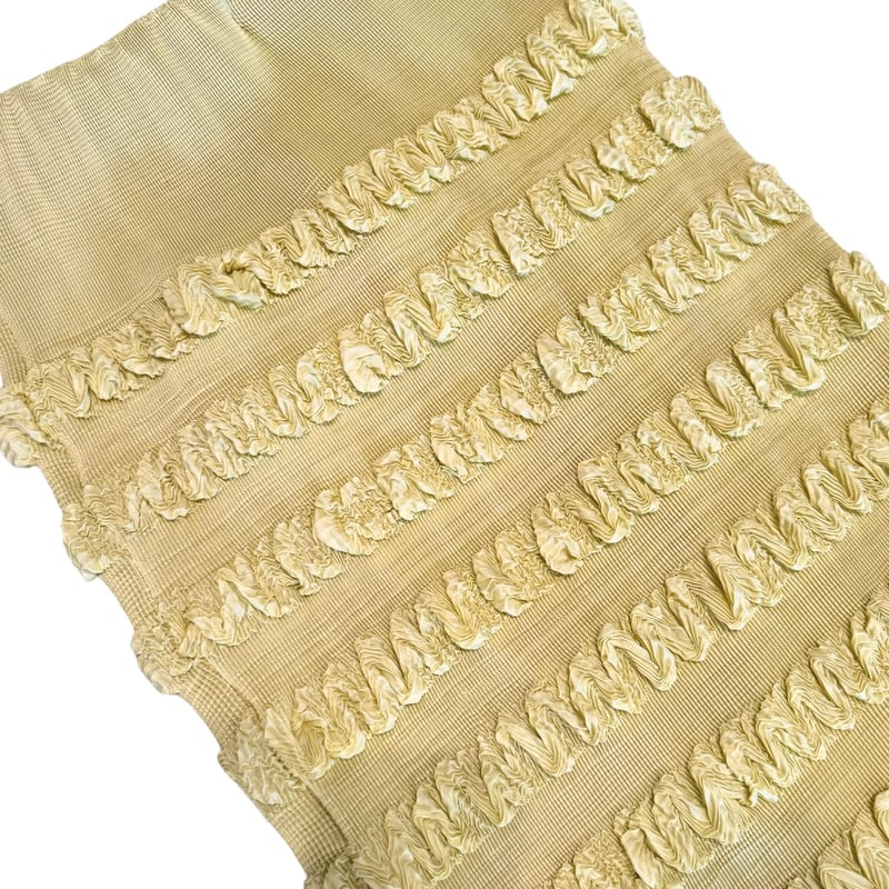 8月頃お届け予約商品】 マドレーヌプリーツのタイトスカートYELLOW  