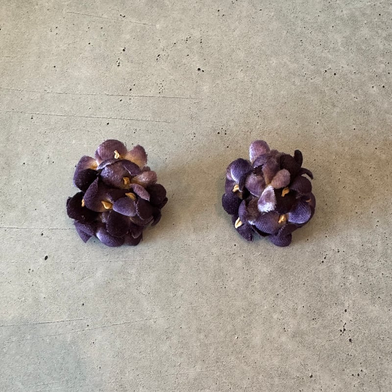 フラワーイヤリング、ピアス スミレ(ペア） PURPLE | MATILDA