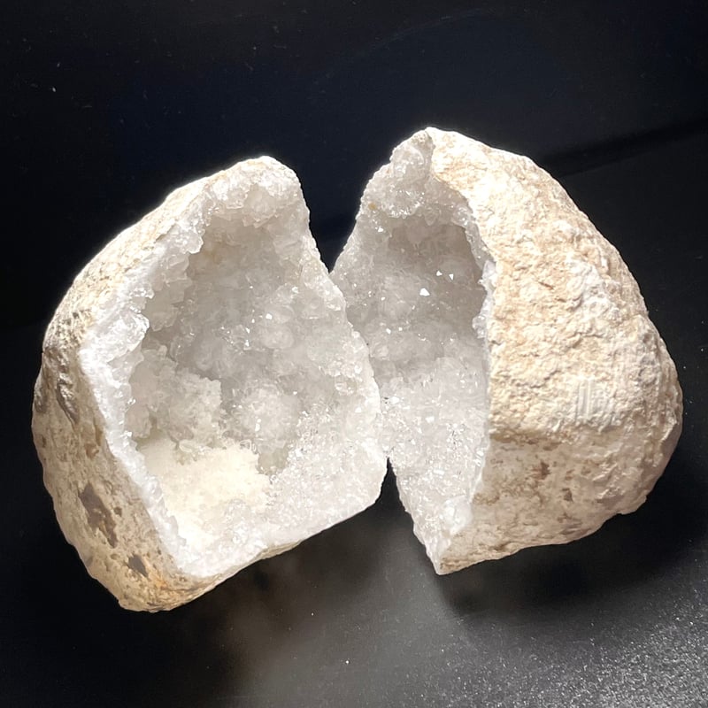 水晶【モロッコ産】ジオード【晶洞】クラスター◇原石◇ペアタイプ