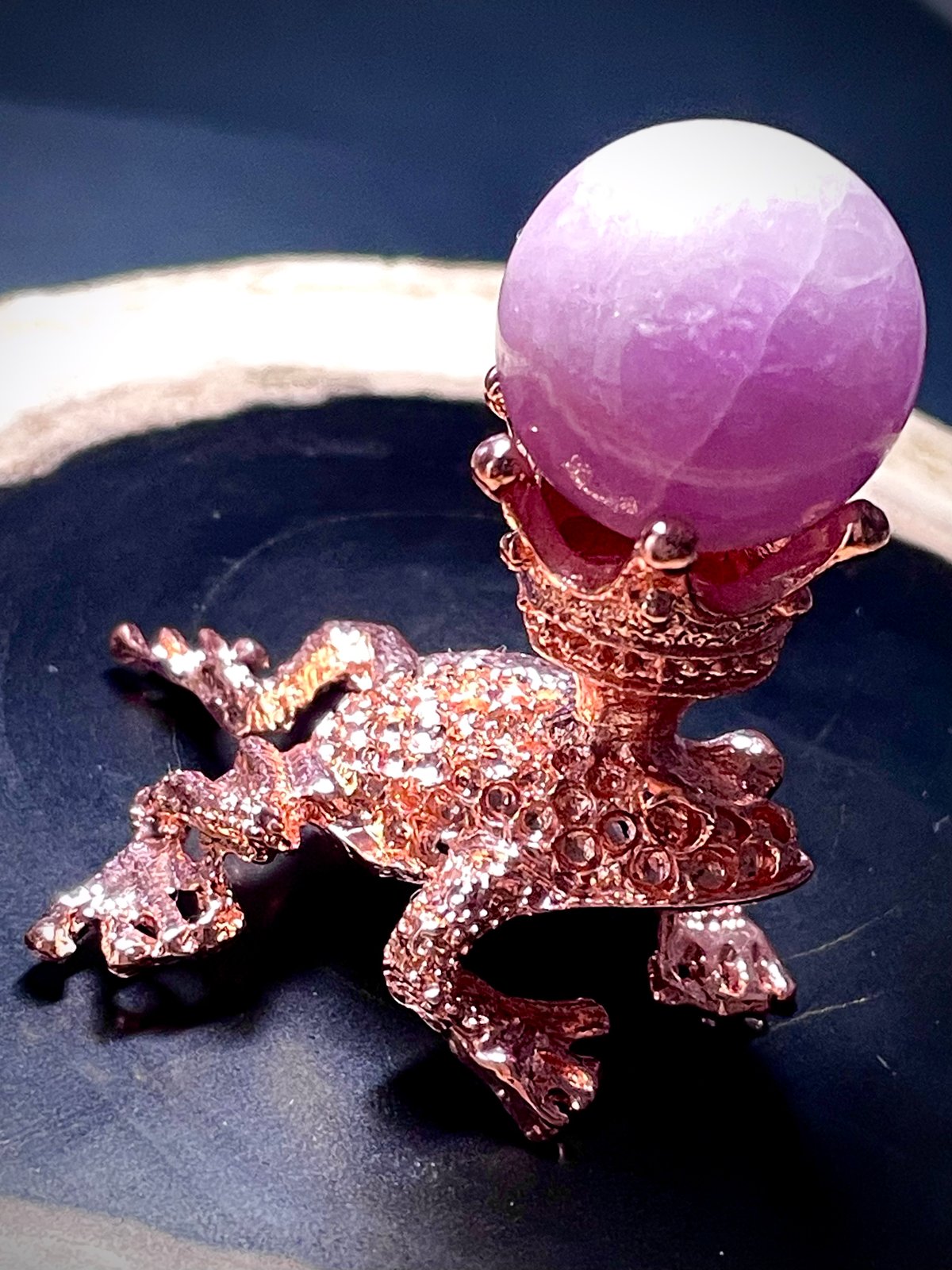 クンツァイト【リチア輝石】丸玉○スフィア◇天然石◇パワーストーン