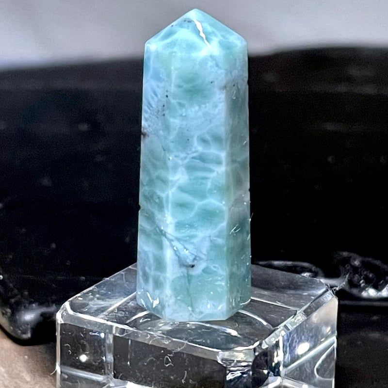 天然ラリマー(ブルー・ペクトライト) ラリマー【ブルーペクトライト】ミニ タワー◇ポイント◇六角柱