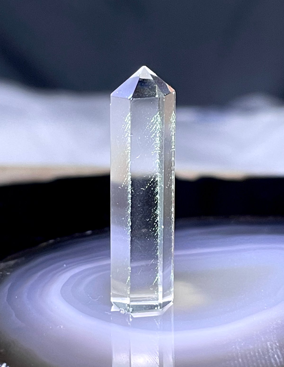 水晶【ヒマラヤ山脈・マニカラン産】ミニタワー◇六角柱ポイント