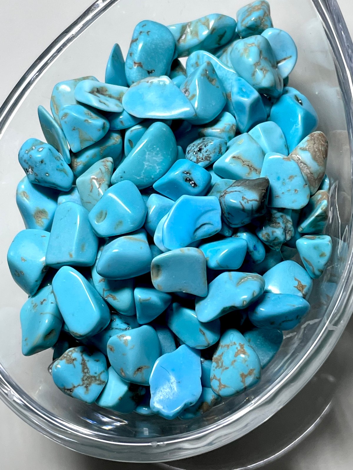ターコイズ【トルコ石】さざれ◇100g◇天然染色◇天然石