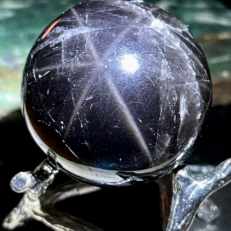 ✳️極玉 ダブルスター☆極上家宝級大宝珠✨スターモリオン 黒水晶 丸玉 天然石 ✳️極玉 ダブルスター☆極上家宝級大宝珠✨スターモリオン 黒水晶