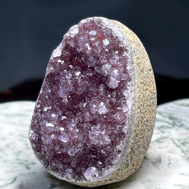 ドゥルージー◇シュガー【アメジスト】紫水晶◇卵型◇天然石
