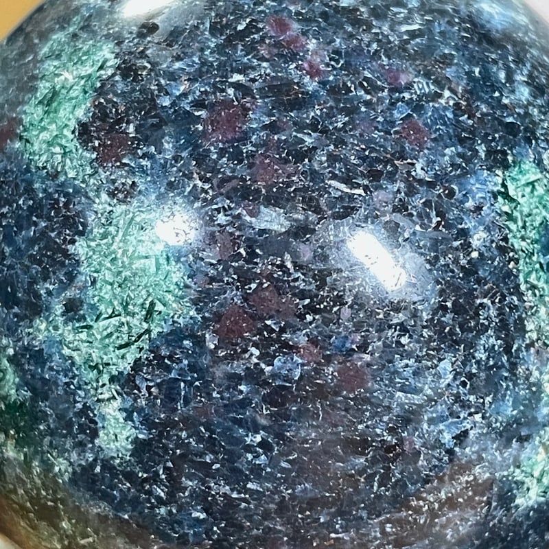 ルビーインカイヤナイト【フックサイト共生】丸玉○スフィア○天然石