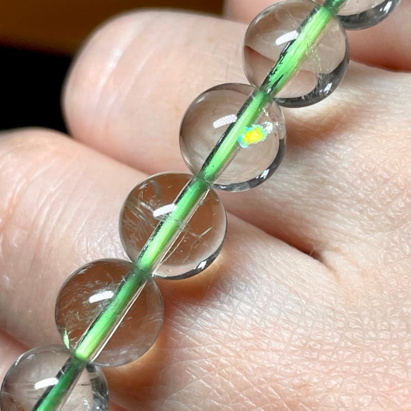 グリーンアメジスト ブレスレット 大粒 美品 早い者勝ち グリーンアメジスト ブレスレット 12mm玉 最高級（5A）｜最高級