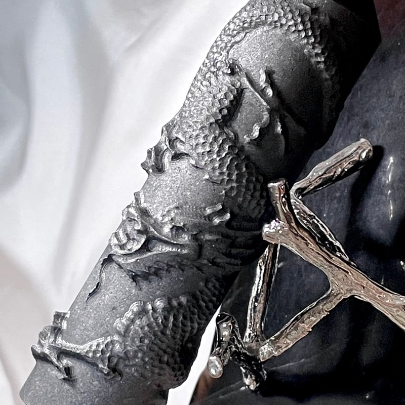 シュンガイト【龍彫り】タワー◇天然石◇パワーストーン