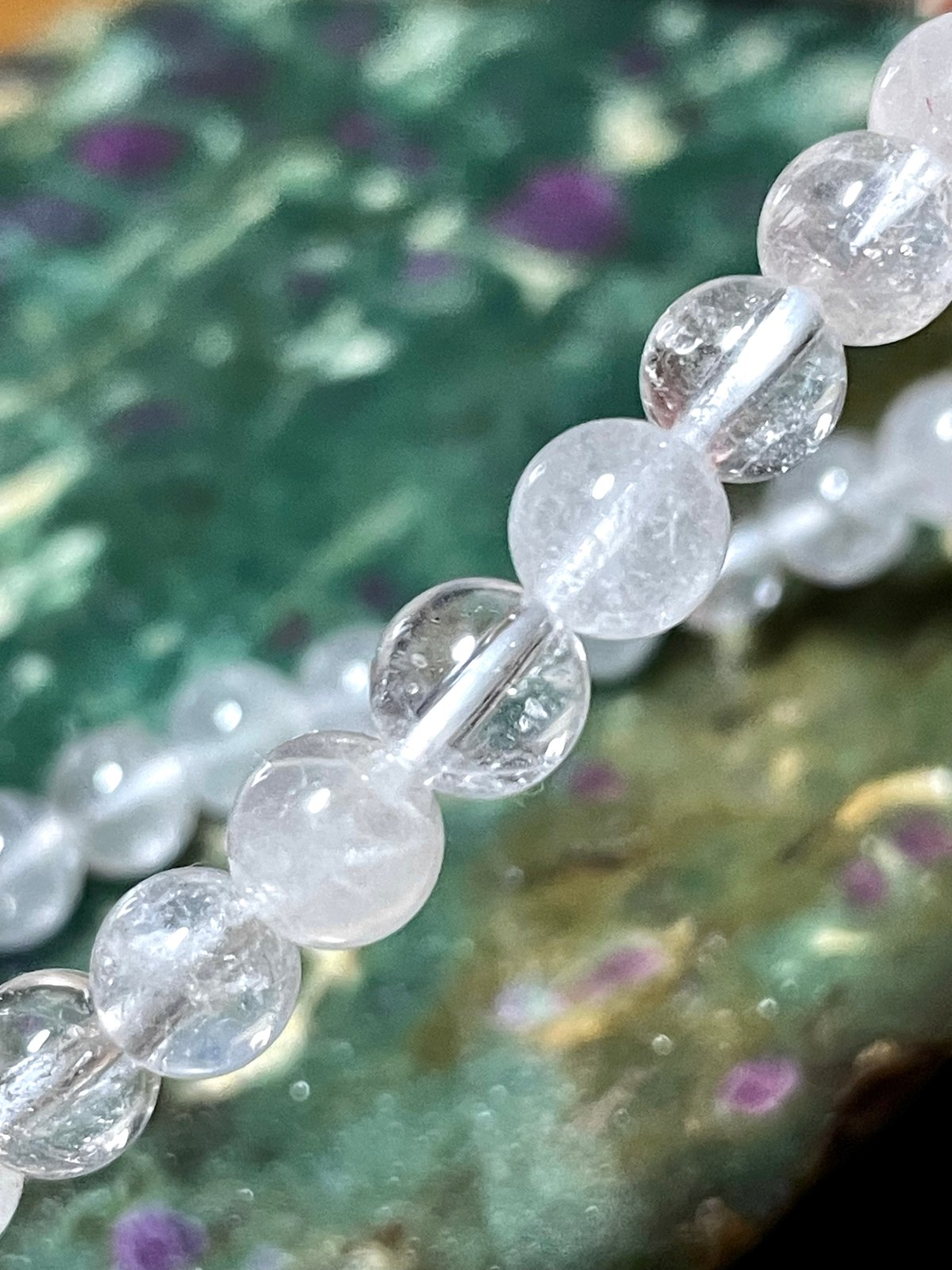 マニカランクォーツ【水晶】ブレスレット【ホワイト＆透明MIXタイプ