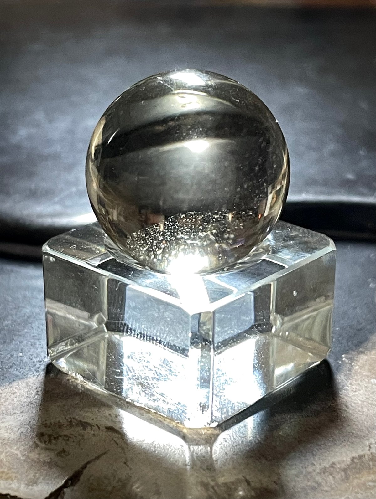 希少♡ 美しい ファイヤークォーツ共生 ムーンストーン スフィア 丸玉