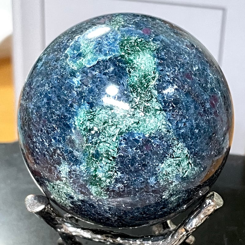 ルビーインカイヤナイト【フックサイト共生】丸玉○スフィア○天然石