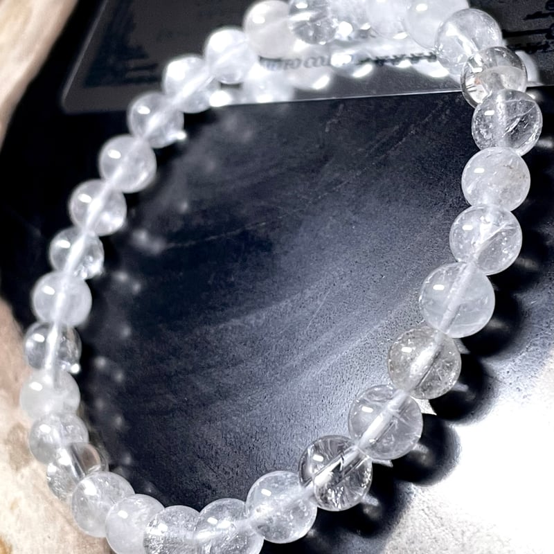 マニカランクォーツ【水晶】ブレスレット【ホワイト＆透明MIX