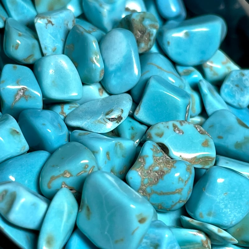 良質☆ターコイズ【トルコ石】さざれ◇100g◇天然染色◇天然石