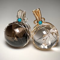 超透明★【天然水晶◆スモーキークォーツ】アイリスクォーツ◆虹入り◆ペンダントトップ◆天然石◆パワーストーン