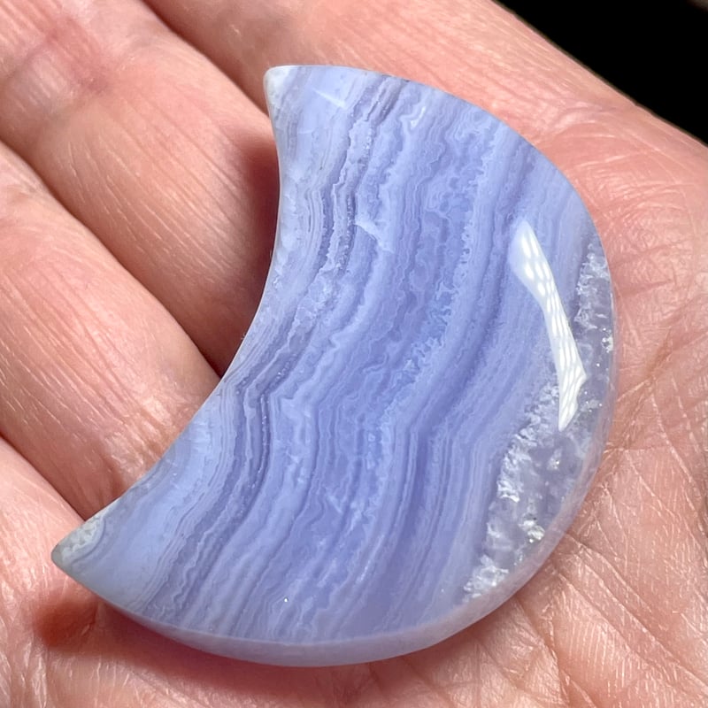 ブルーレースアゲート【空色縞瑪瑙】月◇ムーン◇天然石