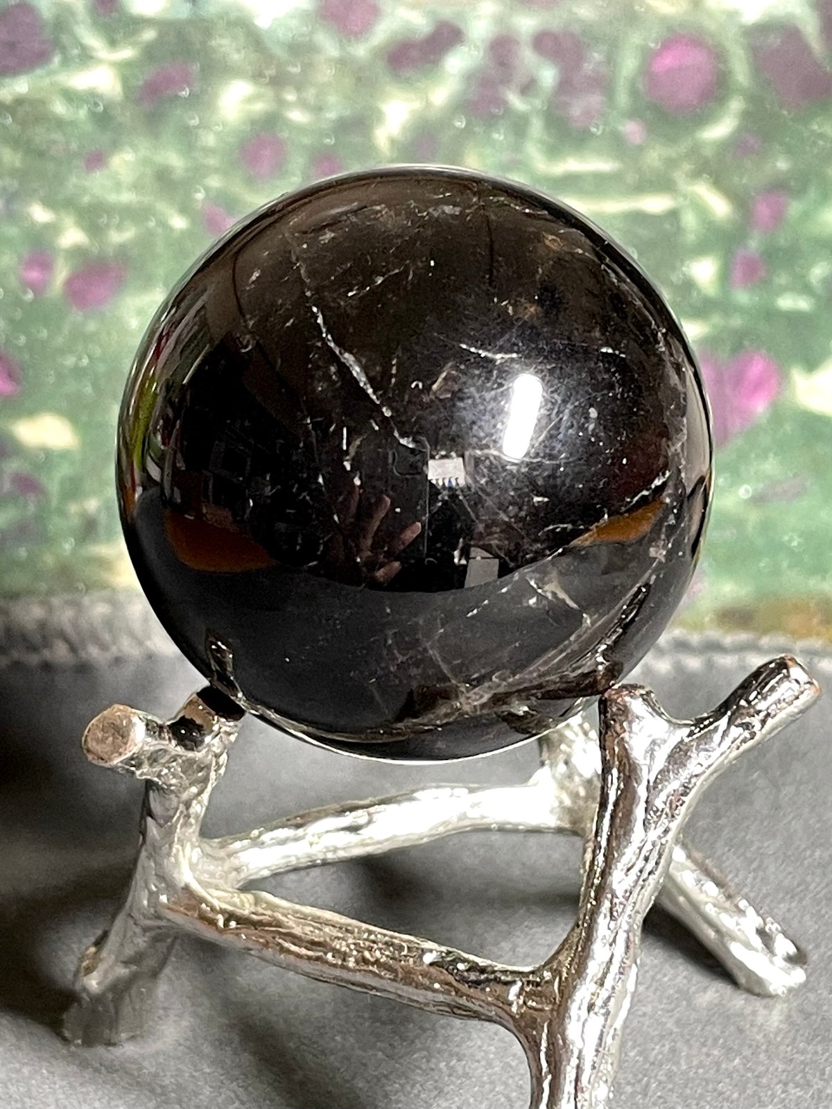 ✳️極玉 ダブルスター☆極上家宝級大宝珠✨スターモリオン 黒水晶 丸玉 天然石 ✳️極玉 ダブルスター☆極上家宝級大宝珠✨スターモリオン 黒水晶