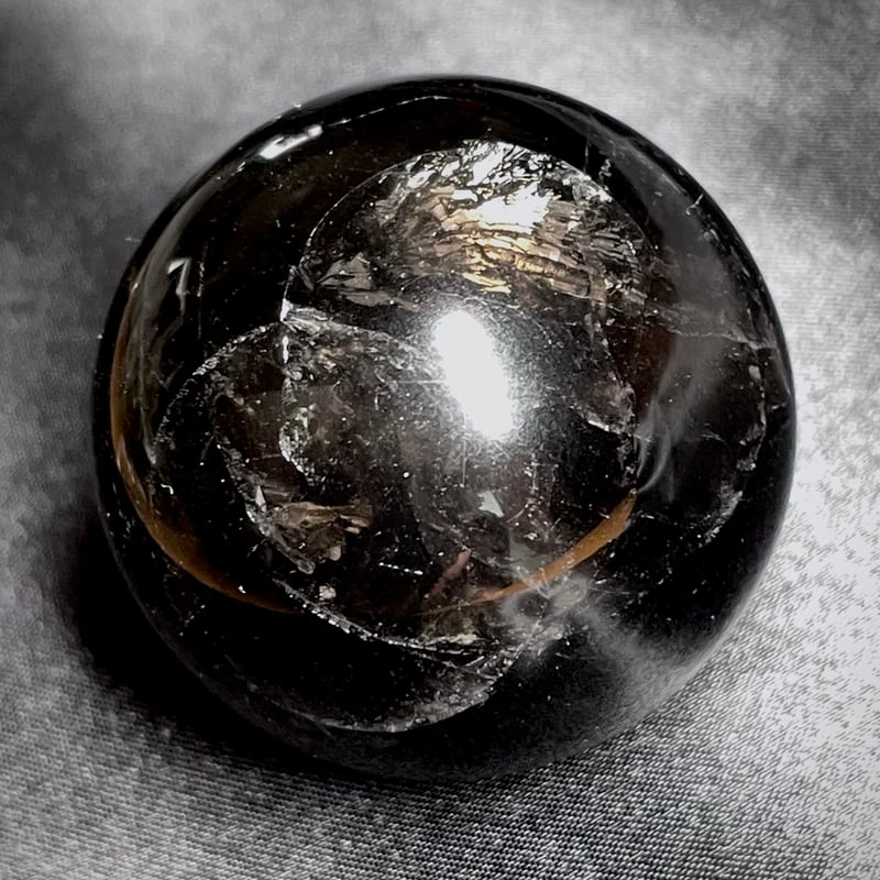モリオン【黒水晶】丸玉○スフィア◇虹・アイリス◇天然石