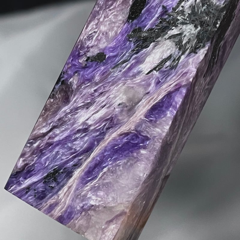 希少石☆高品質【チャロアイト】タワー◇ポイント◇四角柱◇天然石